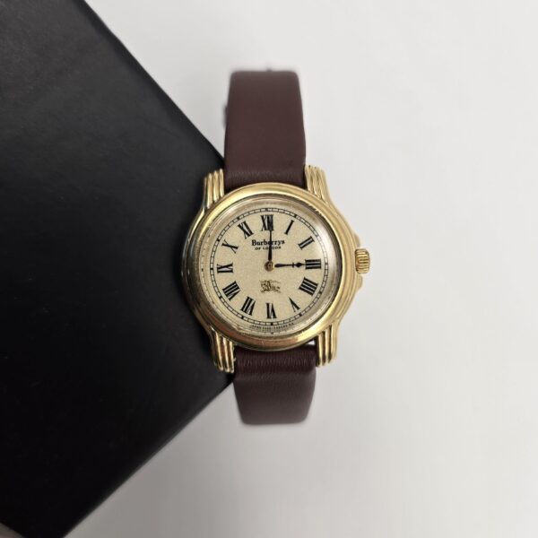 BURBERRY - delikatny zegarek vintage z rzymskimi indeksami