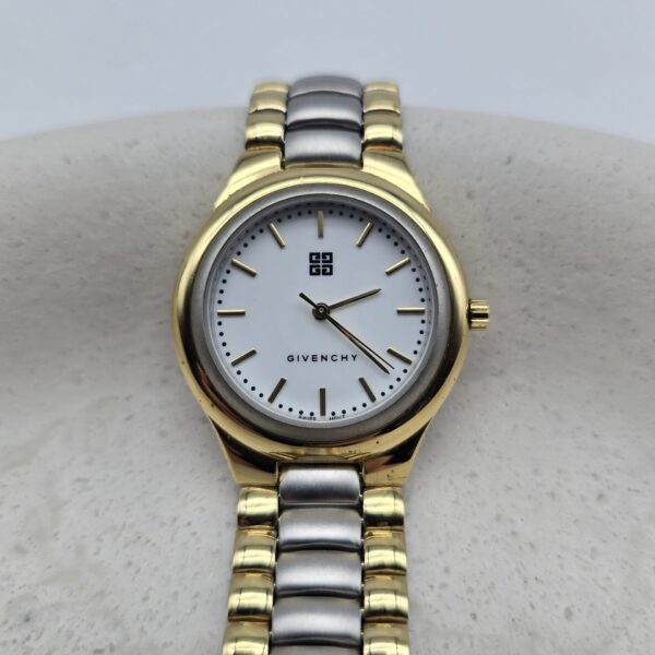 GIVENCHY - Masywny zegarek vintage w bikolorze