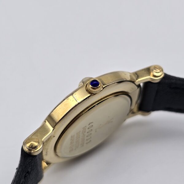 YSL - złoty zegarek vintage na czarnym pasku koronka