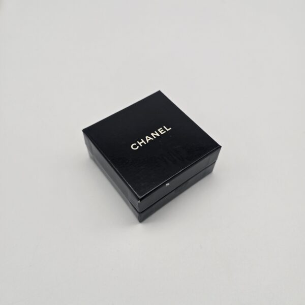 CHANEL - pozłacane klipsyc vintage z logo CC pudełko