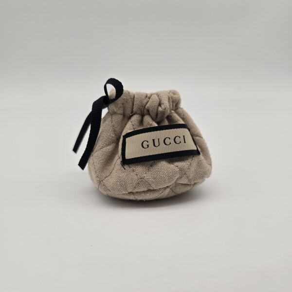 GUCCI - pozłacane kolczyki vintage w woreczku