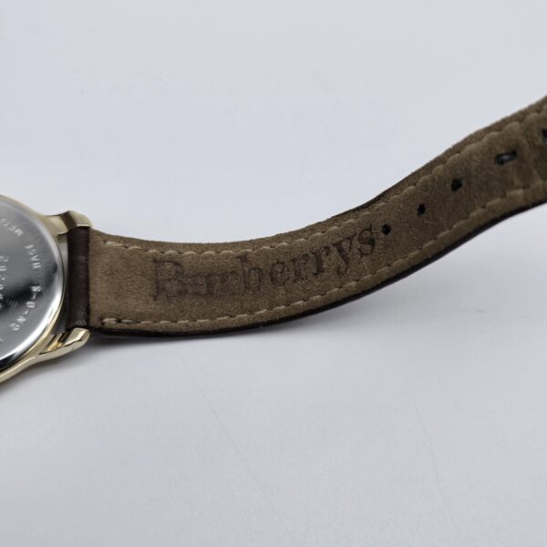 BURBERRY - klasyczny zegarek vintage na brązowym pasku pasek