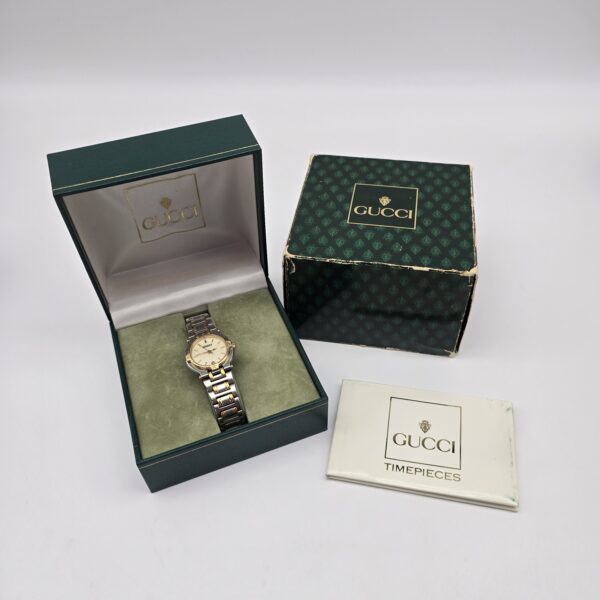 GUCCI - elegancki zegarek vintage w stylu two-tone wszystko