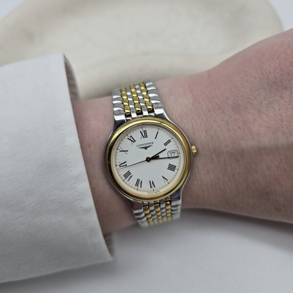 LONGINES - klasyczny zegarek vintage z rzymskimi indeksami na ręce