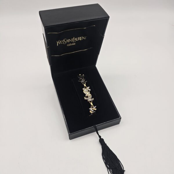 YVES SAINT LAURENT - bransoletka z kryształami vintage w pudełku