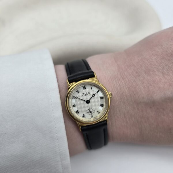 CELINE - minimalistyczny zegarek vintage na ręce