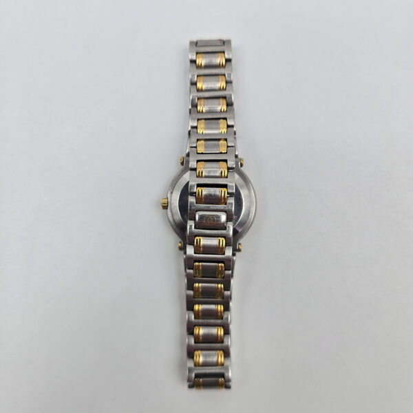 GUCCI - elegancki zegarek vintage w stylu two-tone cały tył