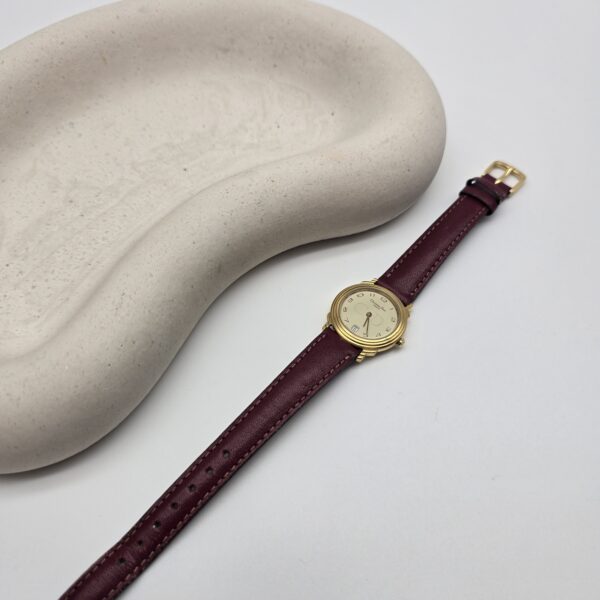 DIOR - minimalistyczny zegarek vintage z monogramem front
