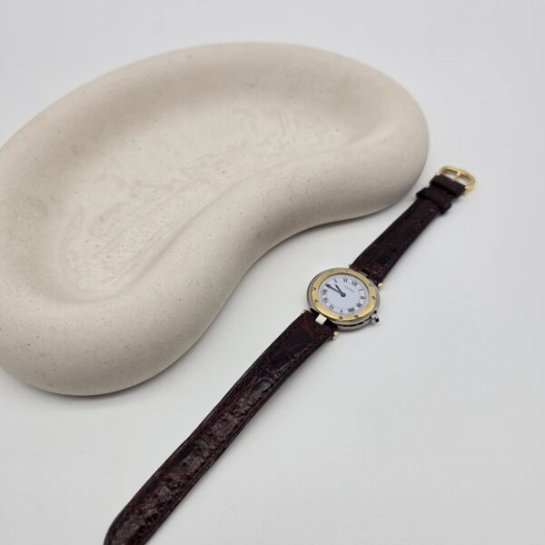 CARTIER - elegancki zegarek vintage, Santos Ronde, lata 90. przód