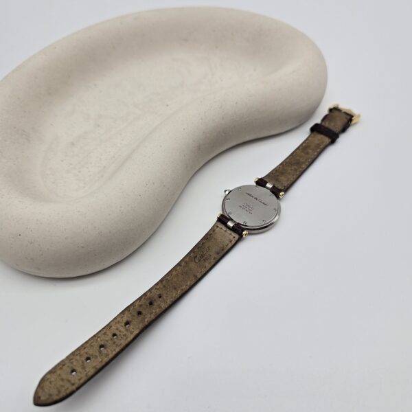 CARTIER - elegancki zegarek vintage, Santos Ronde, lata 90. dekiel
