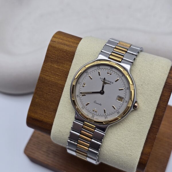 LONGINES - elegancki zegarek vintage, bikolor front