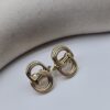 CHRISTIAN DIOR - minimalistyczne vintage klipsy z monogramem