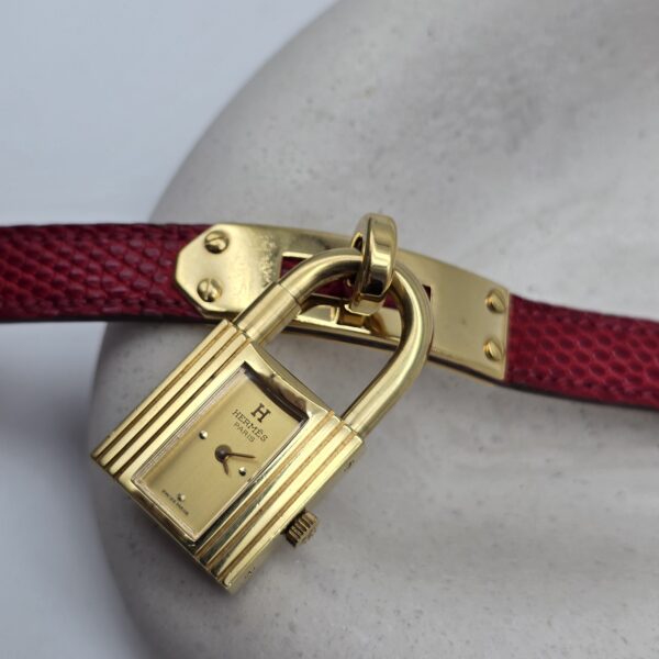 HERMES - zegarek vintage Hermes Kelly Watch na podstawce