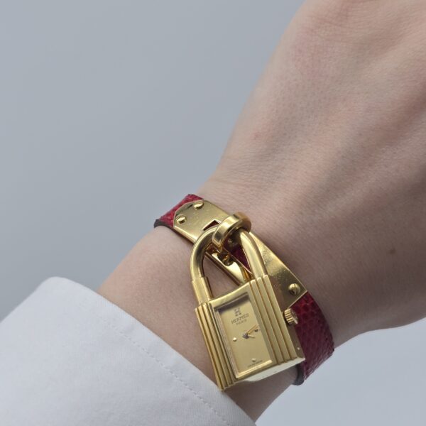 HERMES - zegarek vintage Hermes Kelly Watch na modelce