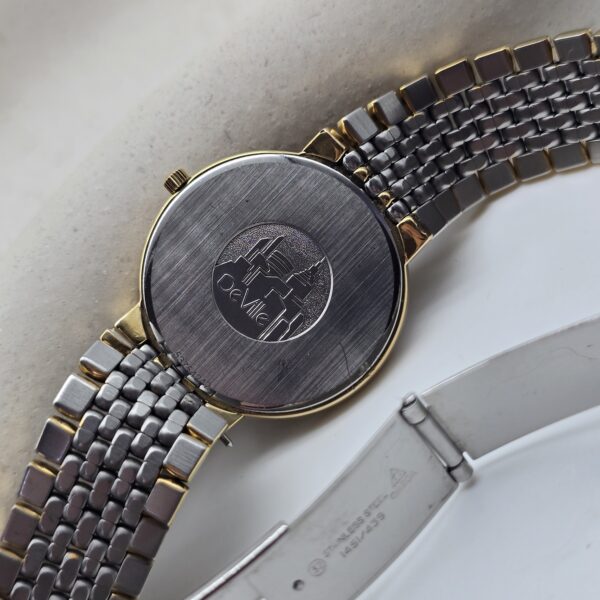 OMEGA – elegancki zegarek vintage na bransolecie, lata 90. tył