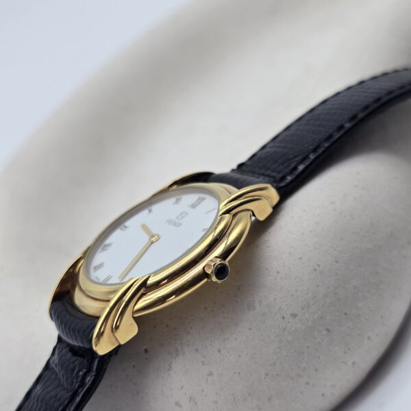 FENDI- elegancki zegarek vintage na pasku, lata 90. koronka