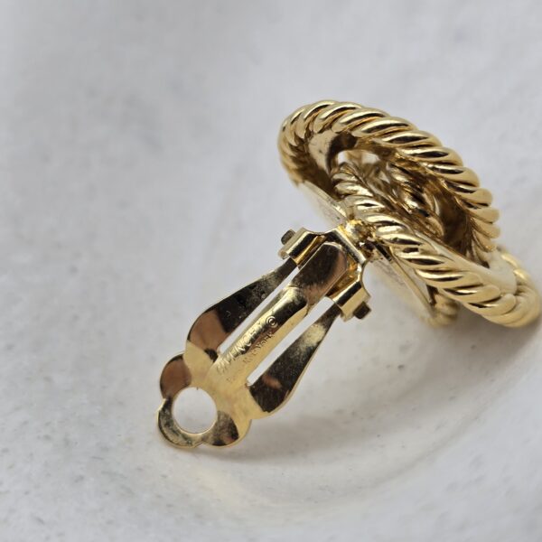 GIVENCHY - eleganckie klipsy vintage, Love Twist, Lata 90. zapięcie