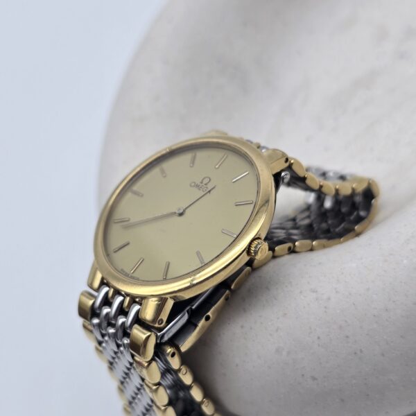 OMEGA – elegancki zegarek vintage na bransolecie, lata 90. koronka