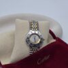 CARTIER - zegarek vintage na bransolecie, Must de Cartier 21, lata 90. przy podstawce