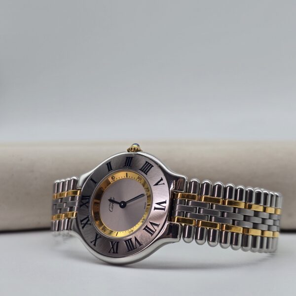 CARTIER - zegarek vintage na bransolecie, Must de Cartier 21, lata 90.