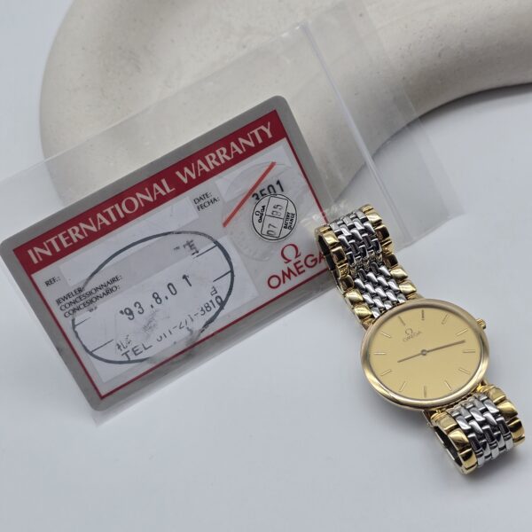 OMEGA – elegancki zegarek vintage na bransolecie, lata 90.