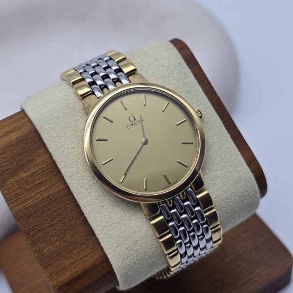 OMEGA – elegancki zegarek vintage na bransolecie, lata 90.
