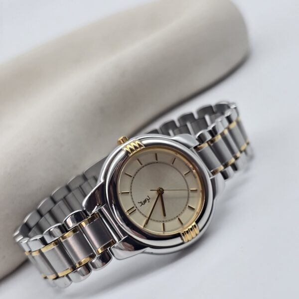 YSL-zegarek vintage na bransolecie w bikolorze