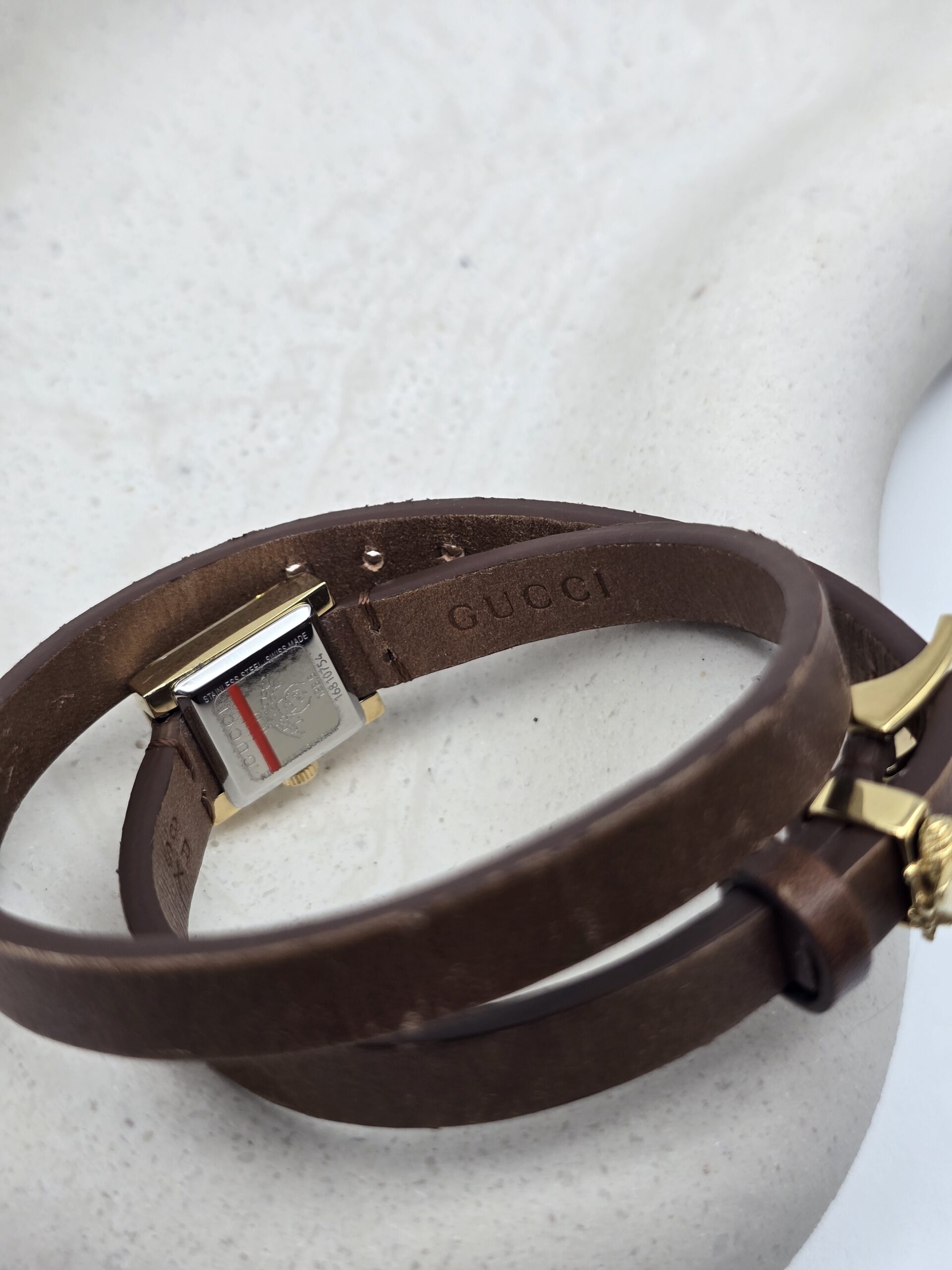 GUCCI - zegarek vintage z podwójnym paskiem, G-Frame, lata 90. tył