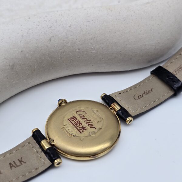 CARTIER - zegarek vintage Must de Cartier Vendôme Vermeil z rzymskimi indeksami dekiel