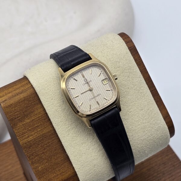 OMEGA – zegarek vintage złoty Seamaster z datownikiem, lata 90.