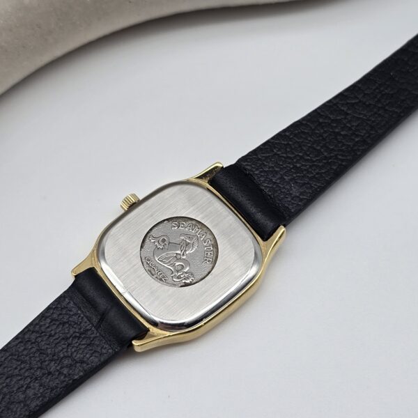 OMEGA – zegarek vintage złoty Seamaster z datownikiem, lata 90. dekiel