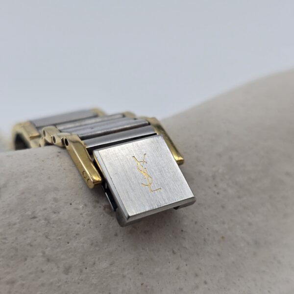 YSL - elegancki zegarek w bikolorze, lata 90. zapięcie