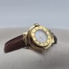 GUCCI - elegancki zegarek vintage z brązowym paskiem, lata 90.