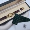 GUCCI- elegancki zegarek vintage na pasku, lata 90.