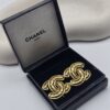 CHANEL - klipsy vintage z logo SS, lata 80./90.