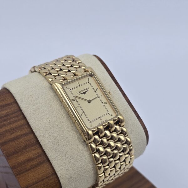 Longines Flagship - klasyczny zegarek vintage na bransolecie, lata 90. stojak