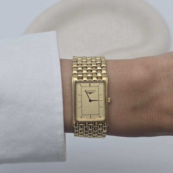 Longines Flagship - klasyczny zegarek vintage na bransolecie, lata 90. nadgarstek