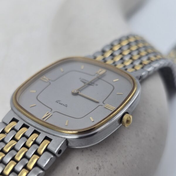 LONGINES - ozdobny zegarek vintage na bransolecie, lata 90. koronka