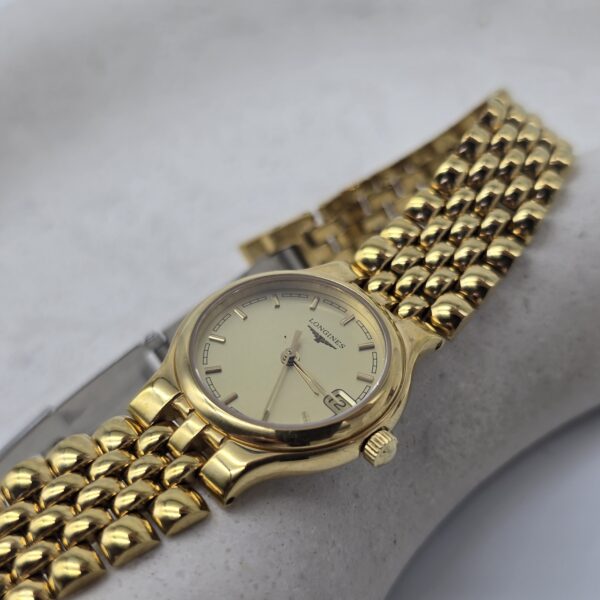 Longines Grande Classique - elegancki zegarek vintage, lata 90. koronka