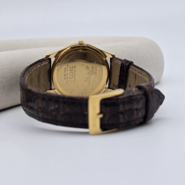 BURBERRY - elegancki zegarek vintage z arabskimi indeksami tył