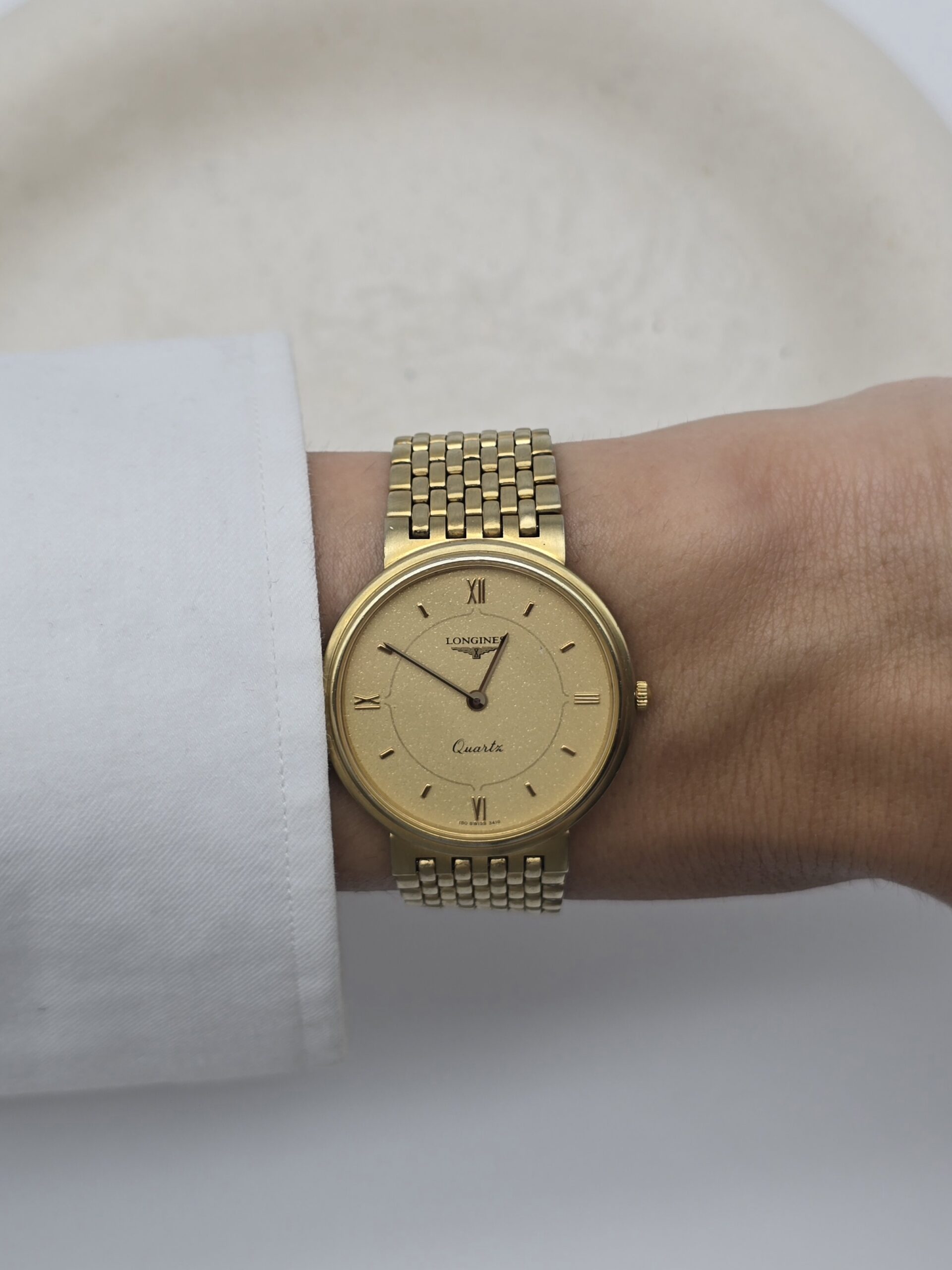 LONGINES - subtelny zegarek vintage na bransolecie nadgarstek