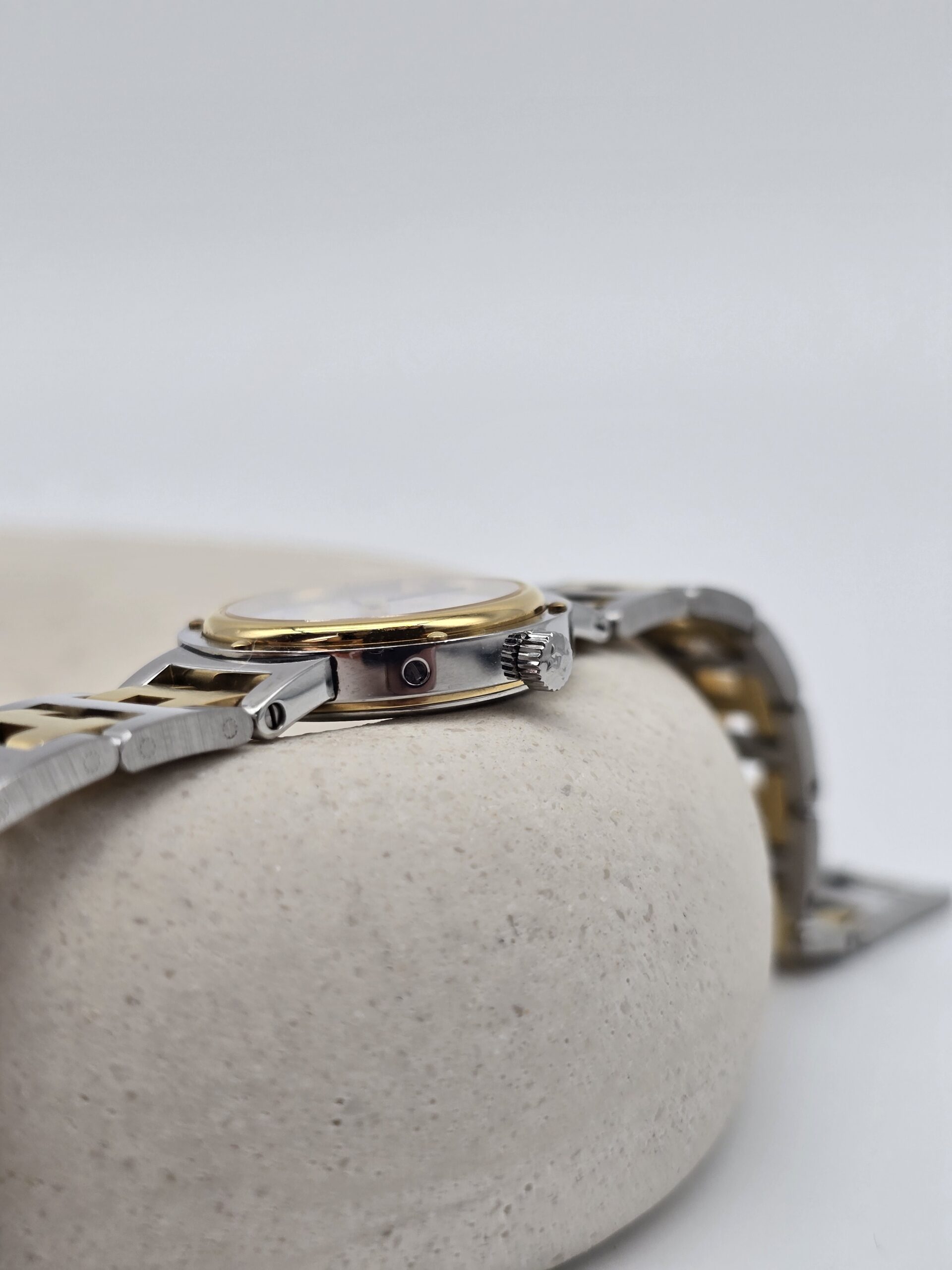 HERMES Clipper - elegancki zegarek vintage na bransolecie koronka