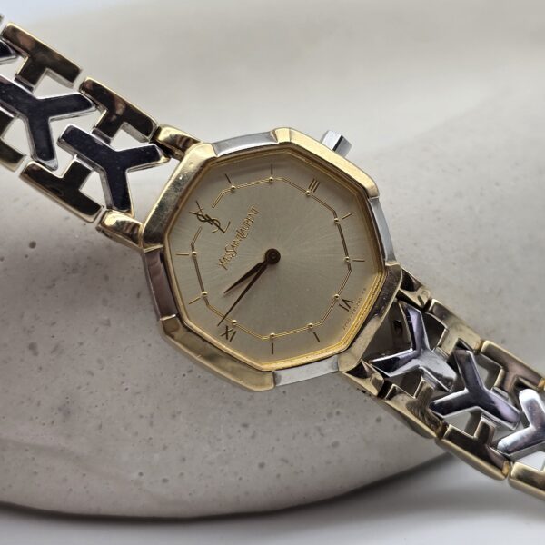YSL- zegarek vintage w bikolorze
