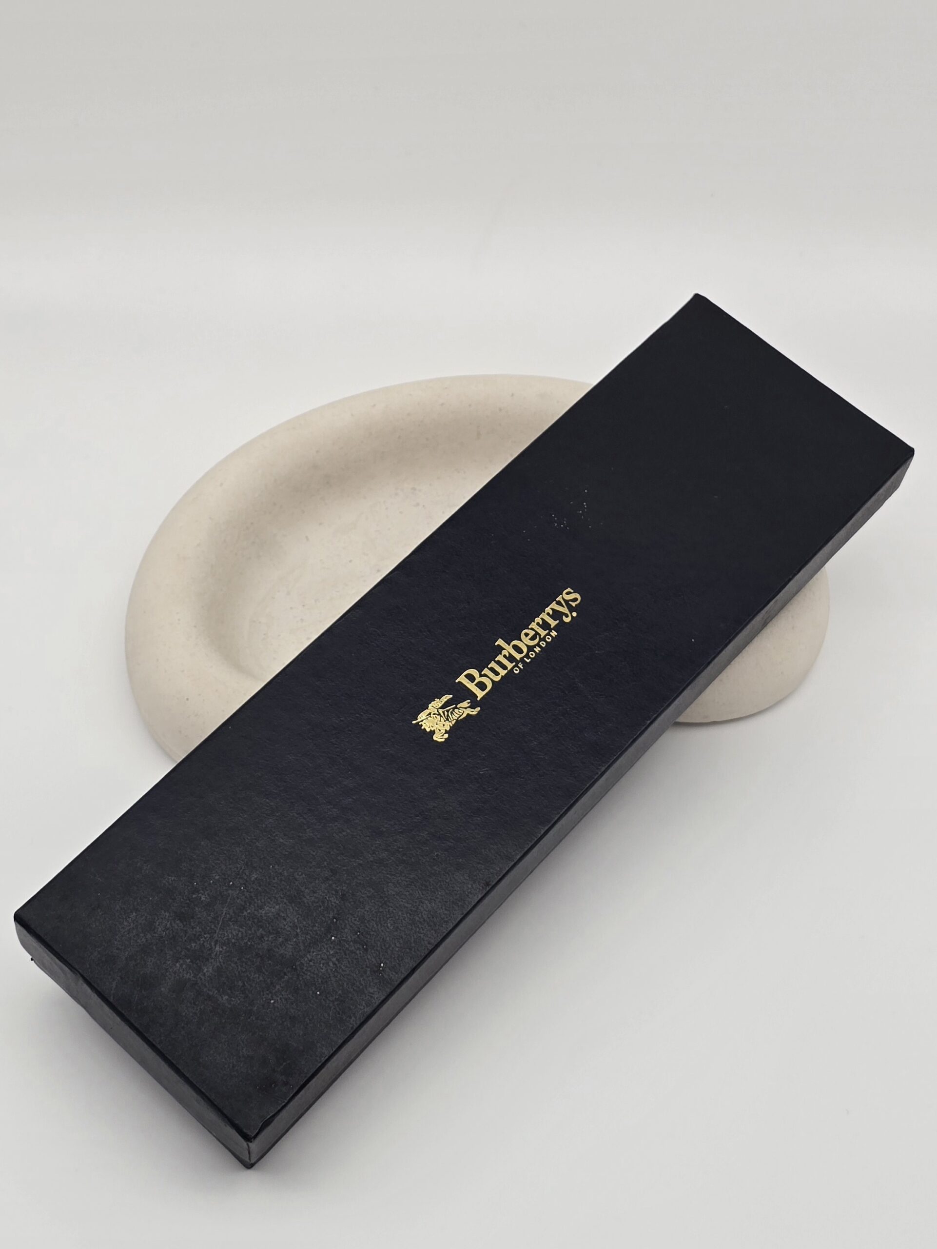 BURBERRY - elegancki zegarek vintage z tarczą z masy perłowej pudełko