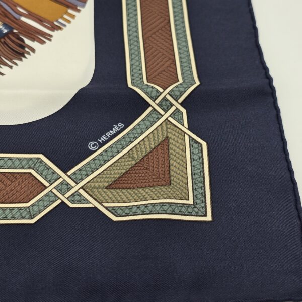 HERMÈS Cuirs du Désert- elegancka apaszka vintage logo