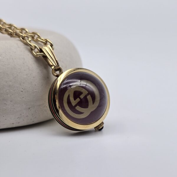 GUCCI Sherry Line - elegancki zegarek vintage w wersji naszyjnika tył