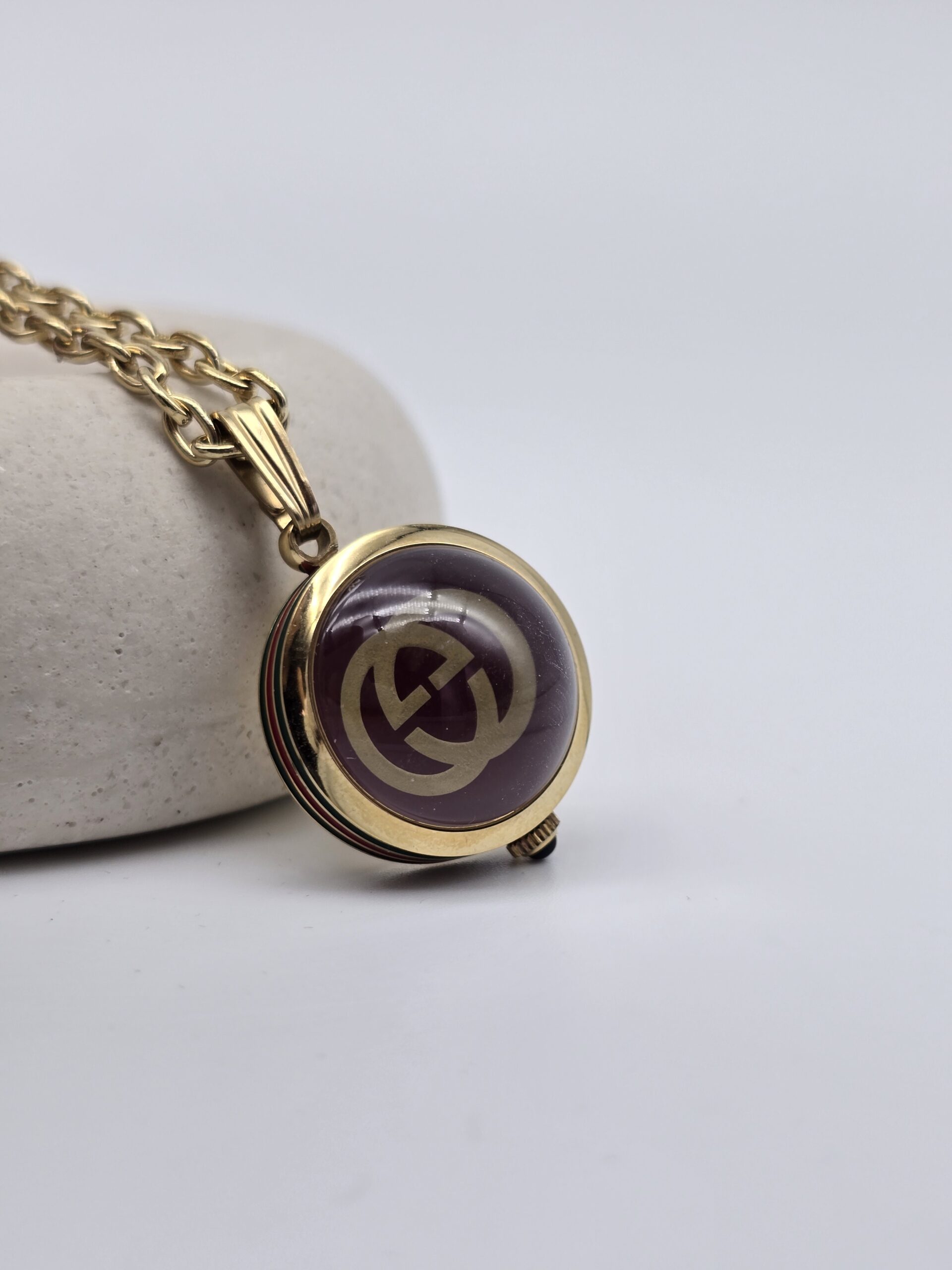 GUCCI Sherry Line - elegancki zegarek vintage w wersji naszyjnika tył