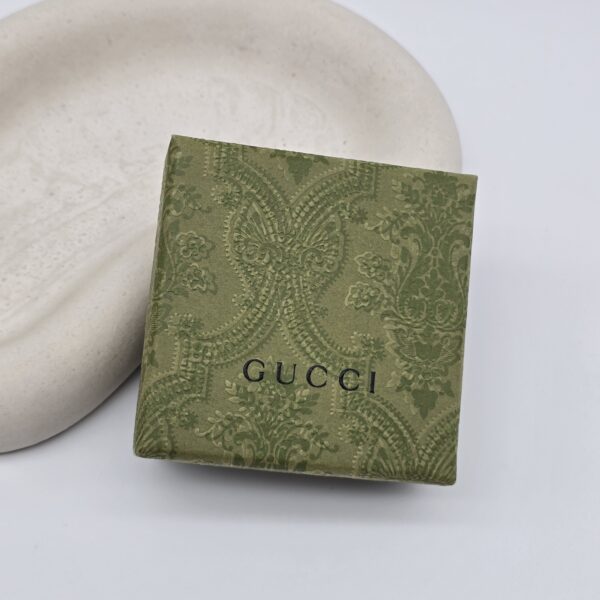 GUCCI Interlocking G - subtelne kolczyki vintage z monogramem pudełko