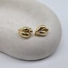DIOR - minimalistyczne klipsy vintage w kształcie serca