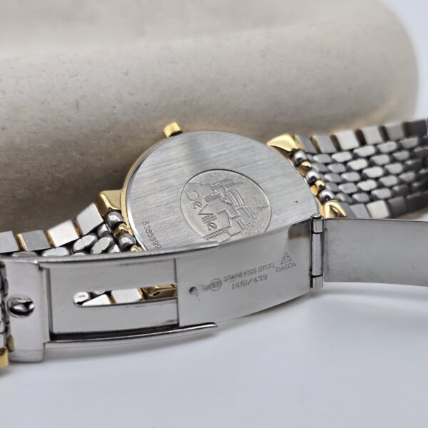 OMEGA De Ville- elegancki zegarek vintage z liniowymi indeksami tył
